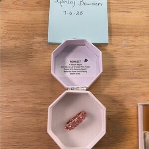 Rose Gold Pink Topaz Ring by A Secret Shoppe